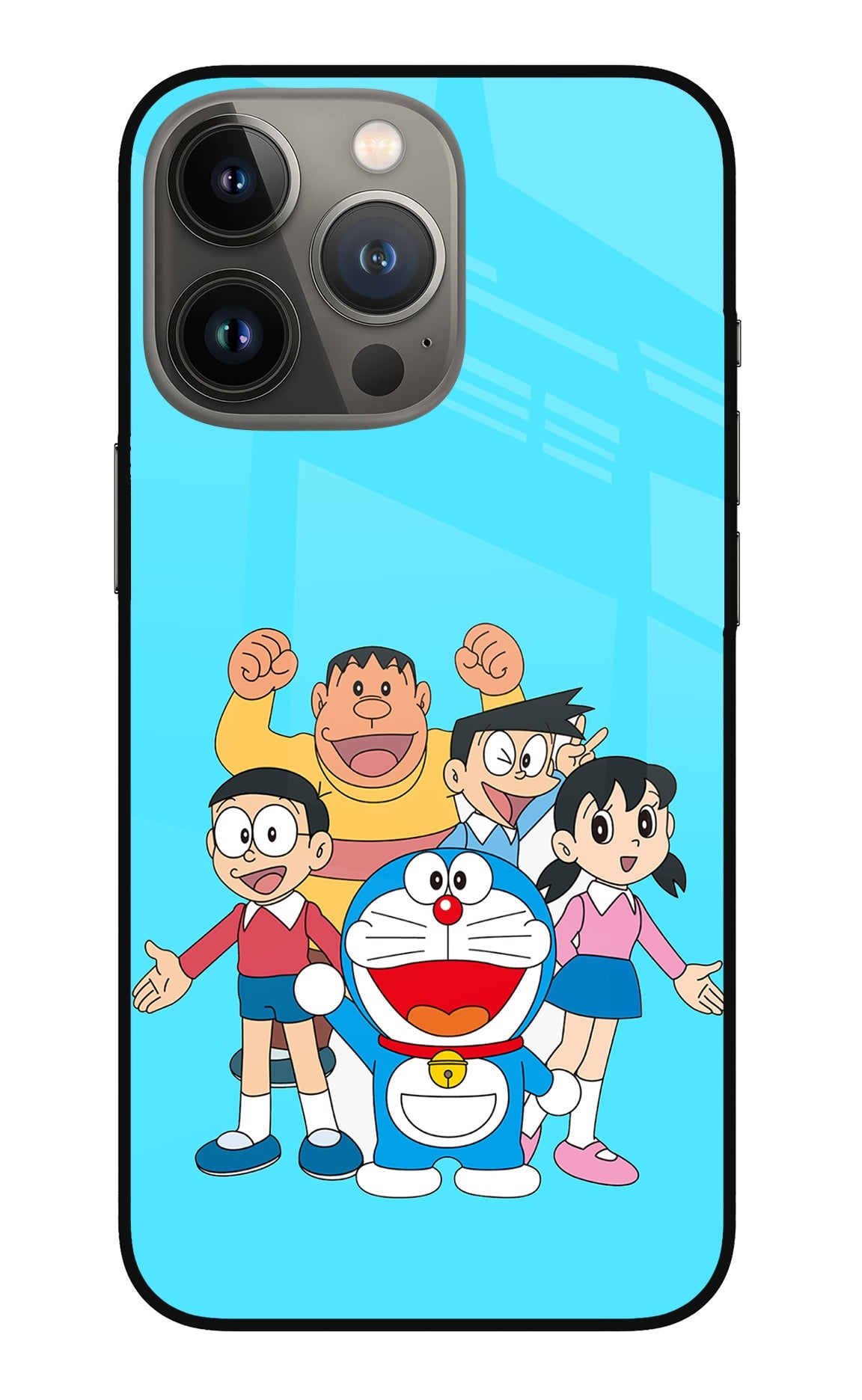 Doraemon Gang iPhone 13 Pro Glass Case