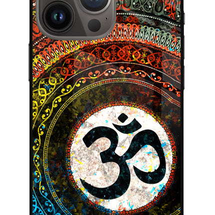 Om Cultural iPhone 13 Pro Glass Case Back Cover by Casekaro