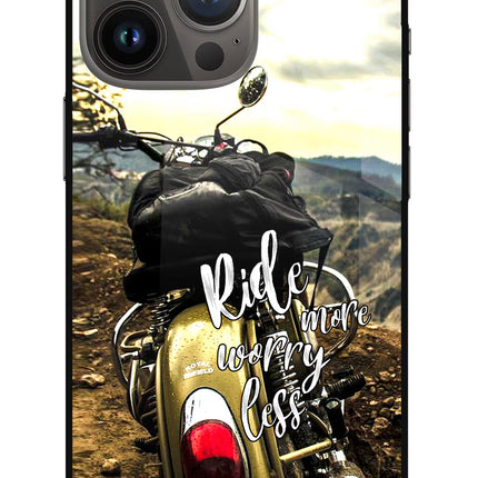 Ride More Worry Less iPhone 13 Pro Glass Case