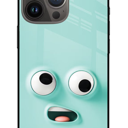 Funny Cartoon iPhone 13 Pro Glass Case Back Cover by Casekaro