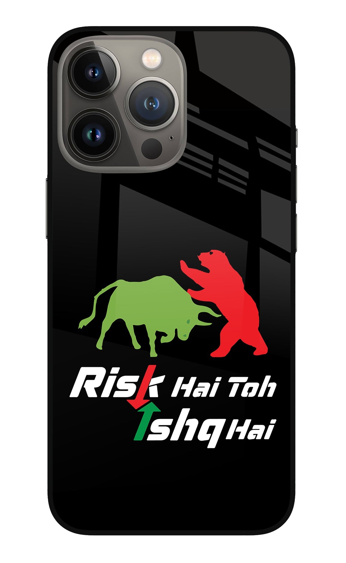 Risk Hai Toh Ishq Hai iPhone 13 Pro Glass Case