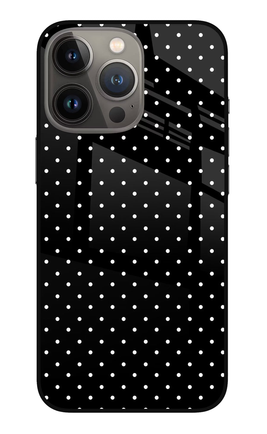 White Dots iPhone 13 Pro Back Cover, Metal case