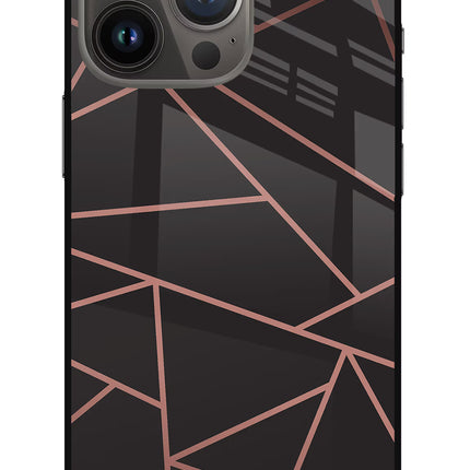 Geometric Pattern iPhone 13 Pro Glass Case Back Cover by Casekaro