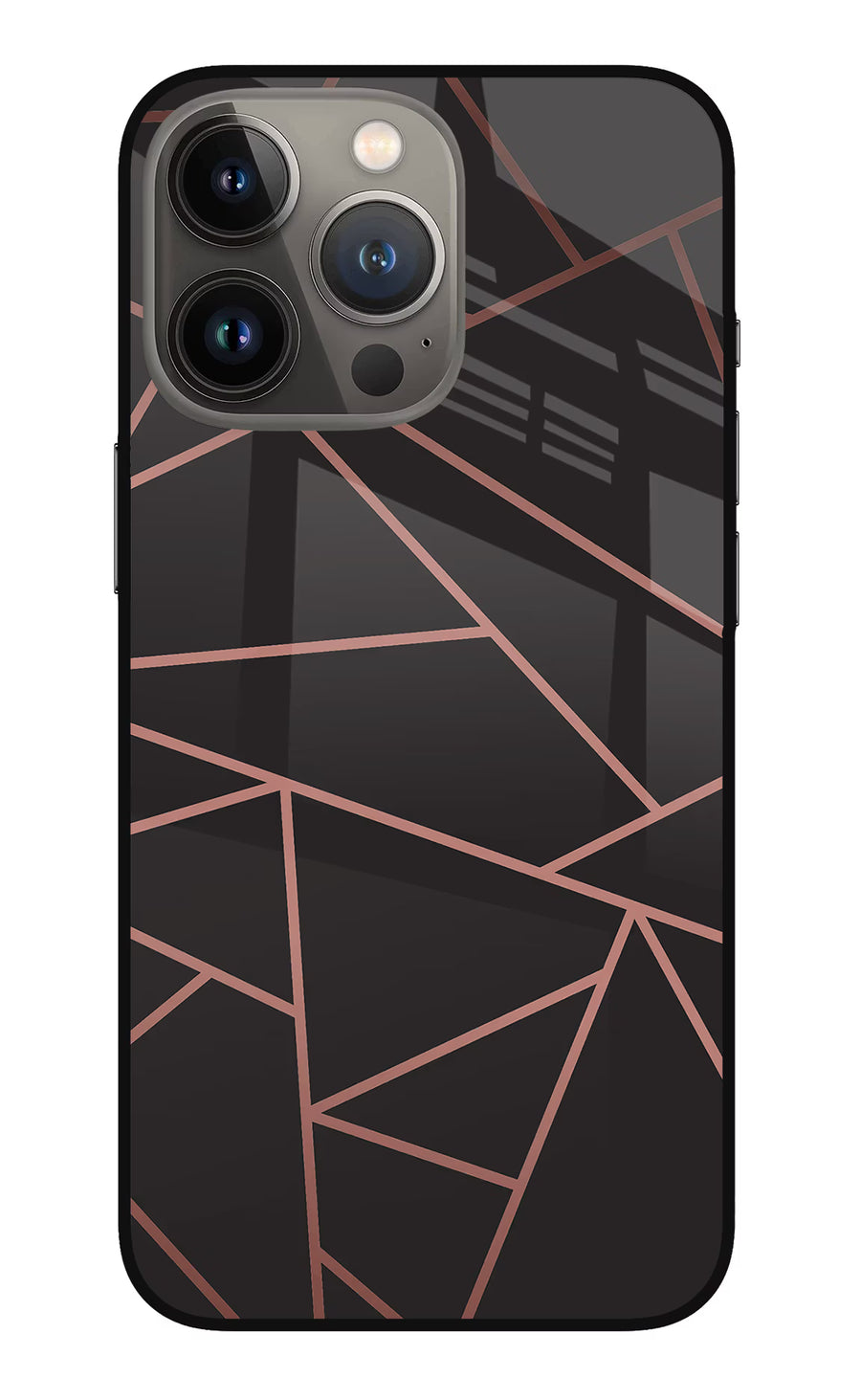 Geometric Pattern iPhone 13 Pro Back Cover, Metal case