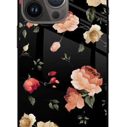 Flowers iPhone 13 Pro Glass Case Back Cover by Casekaro