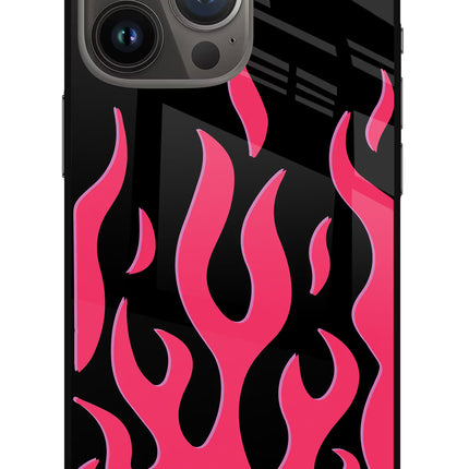 Fire Flames iPhone 13 Pro Glass Case Back Cover by Casekaro