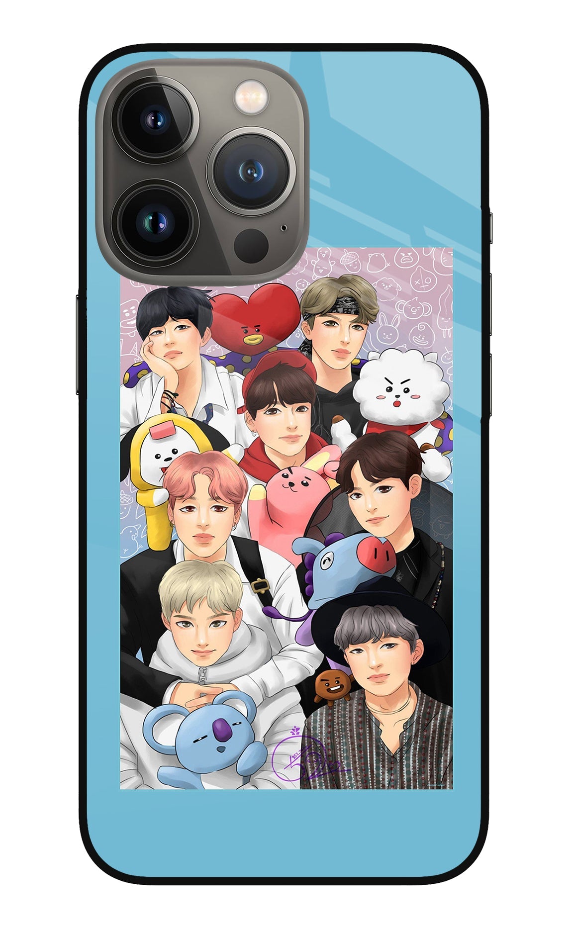 BTS with animals iPhone 13 Pro Back Cover