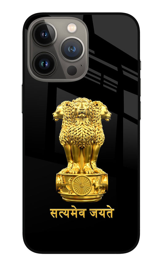 Satyamev Jayate Golden iPhone 13 Pro Glass Case