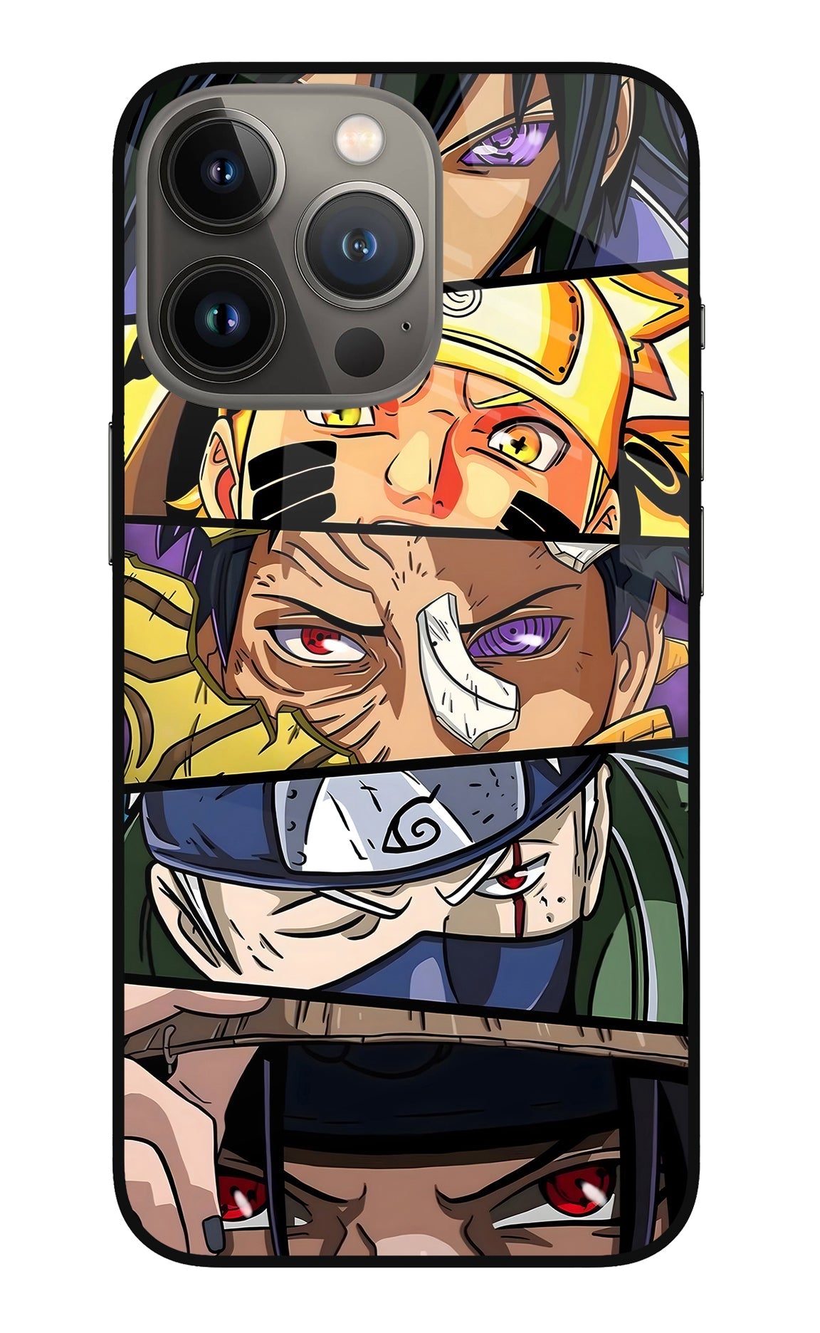 Naruto Character iPhone 13 Pro Glass Case