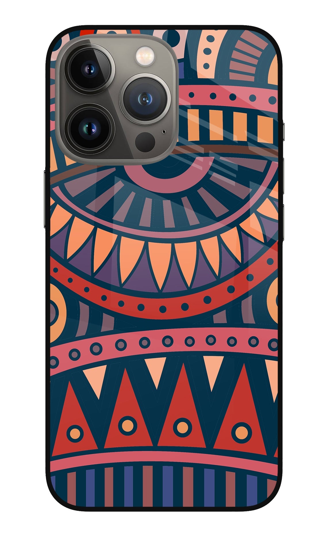 African Culture Design iPhone 13 Pro Glass Case