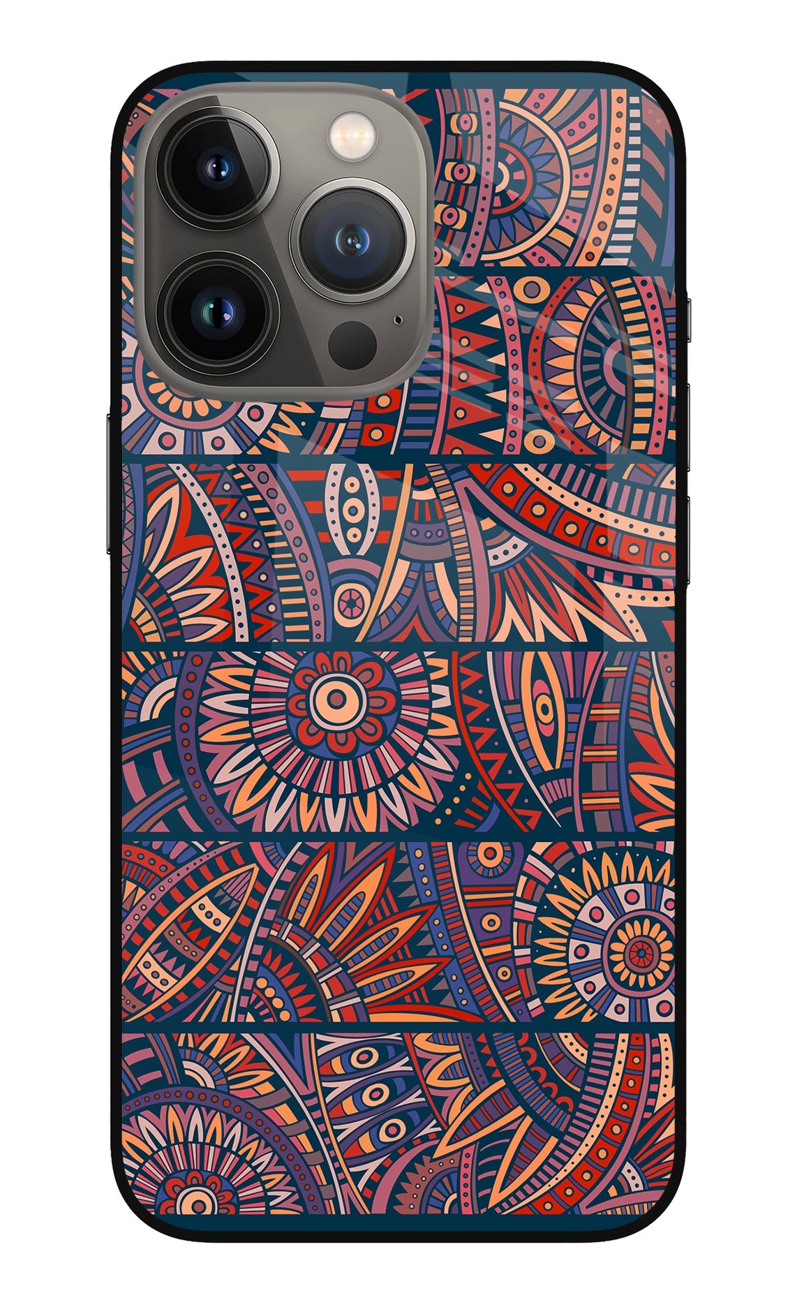 African Culture Design iPhone 13 Pro Glass Case