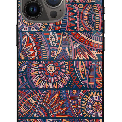 African Culture Design iPhone 13 Pro Glass Case Back Cover by Casekaro
