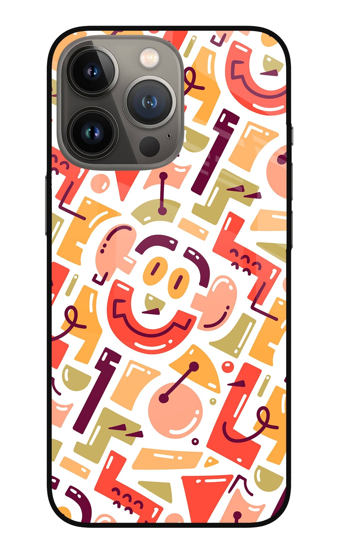 Doodle Pattern iPhone 13 Pro Back Cover