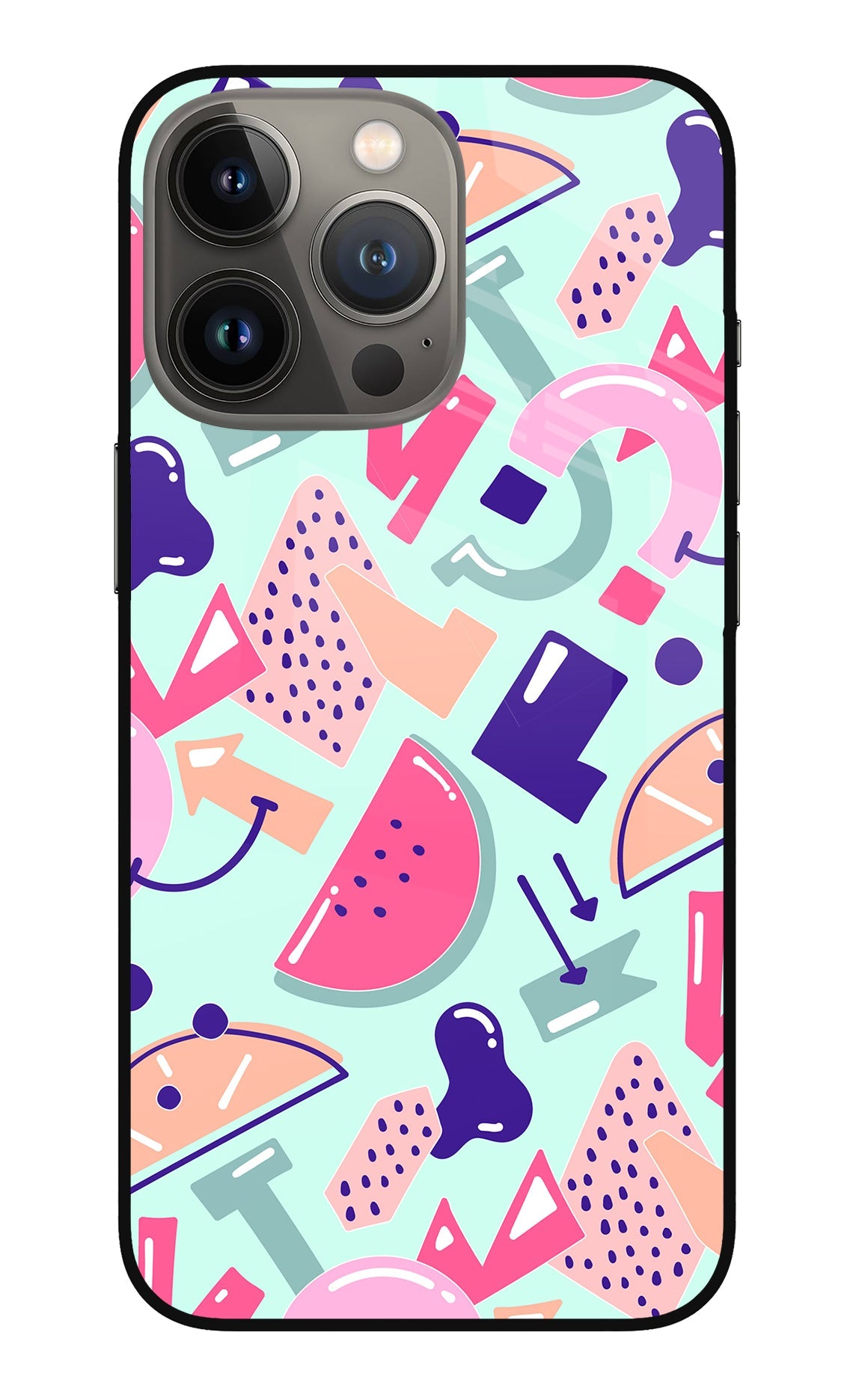 Doodle Pattern iPhone 13 Pro Back Cover