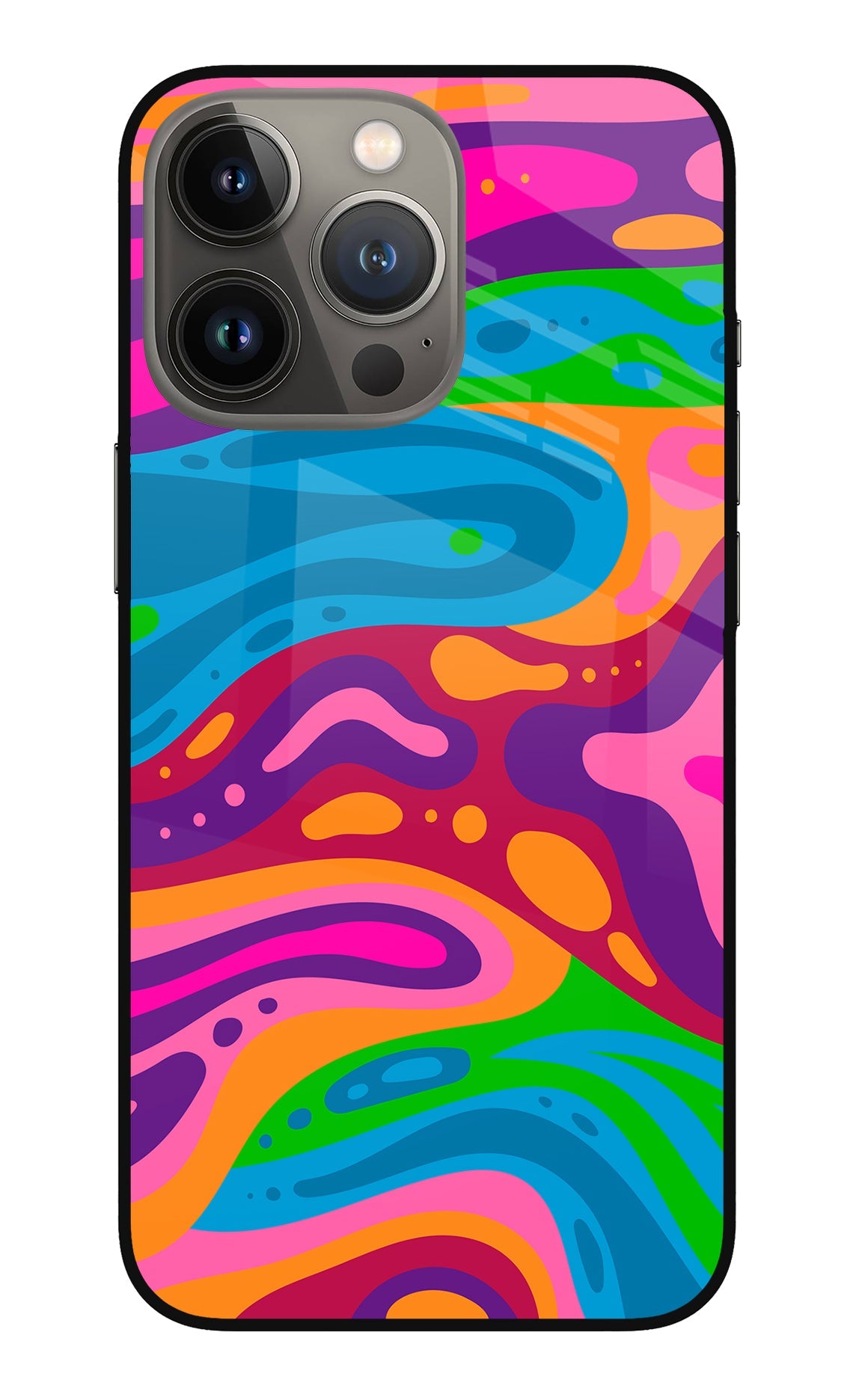 Trippy Pattern iPhone 13 Pro Glass Case