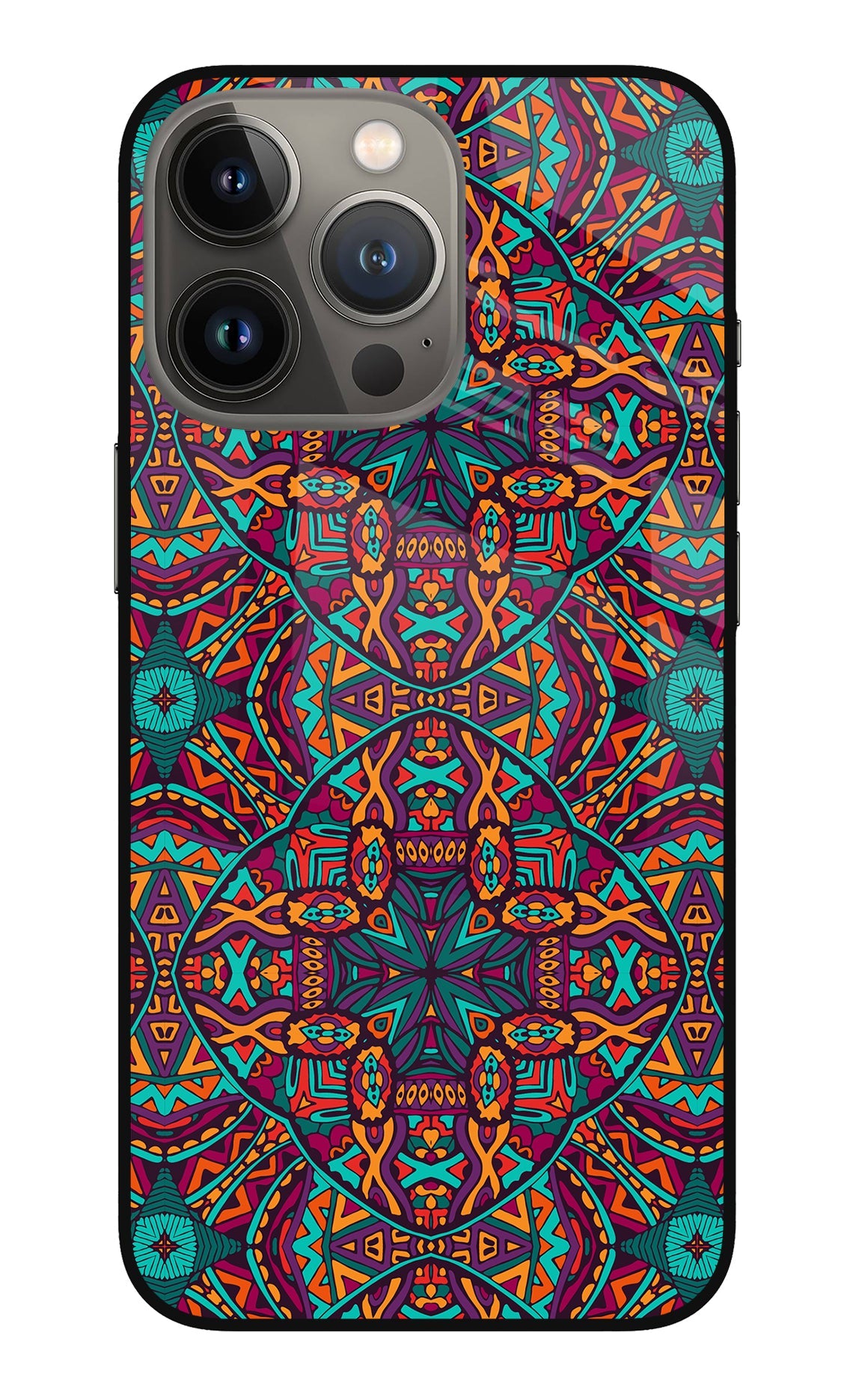 Colour Mandala iPhone 13 Pro Glass Case