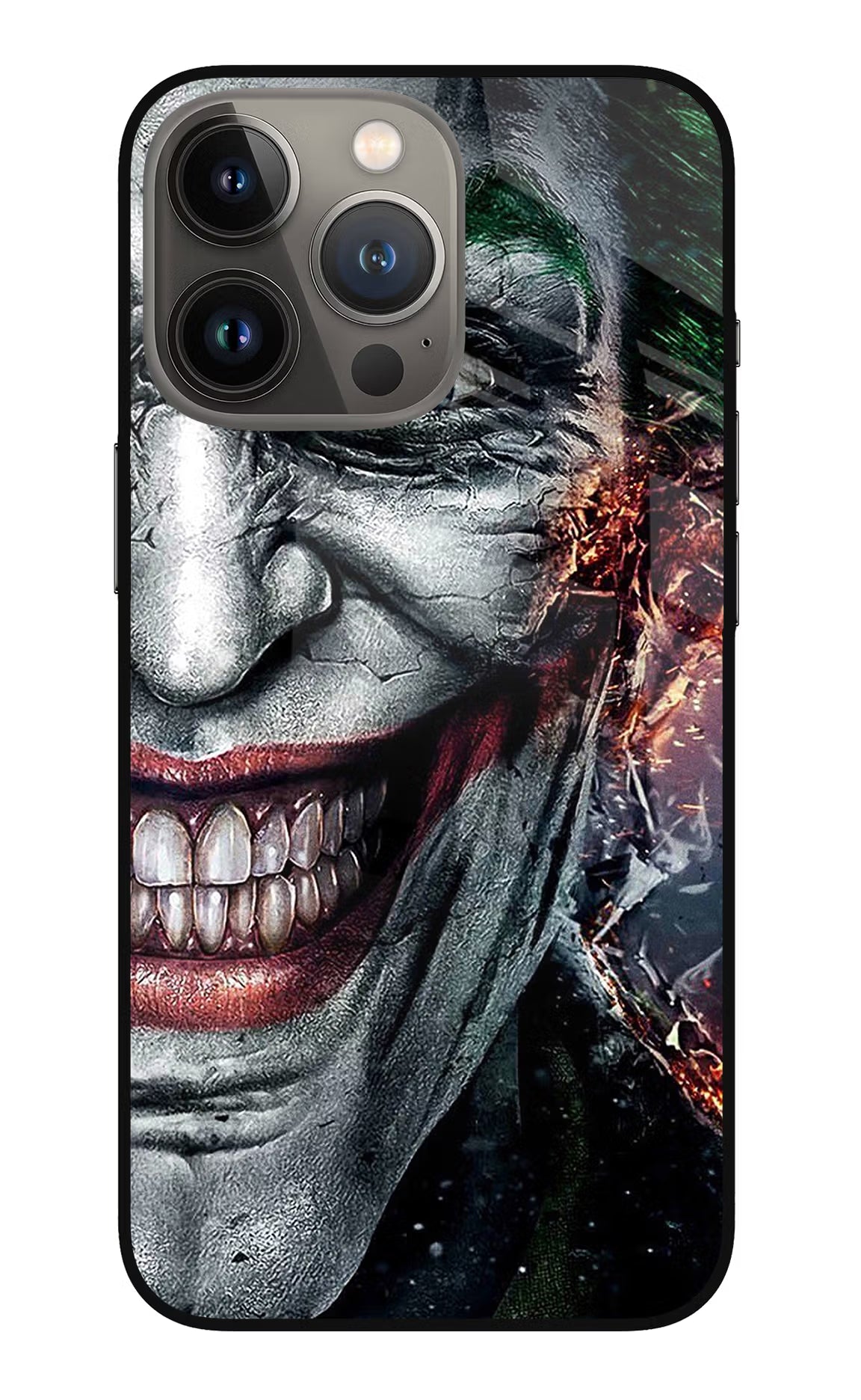 Joker Cam iPhone 13 Pro Glass Case Back Cover by Casekaro