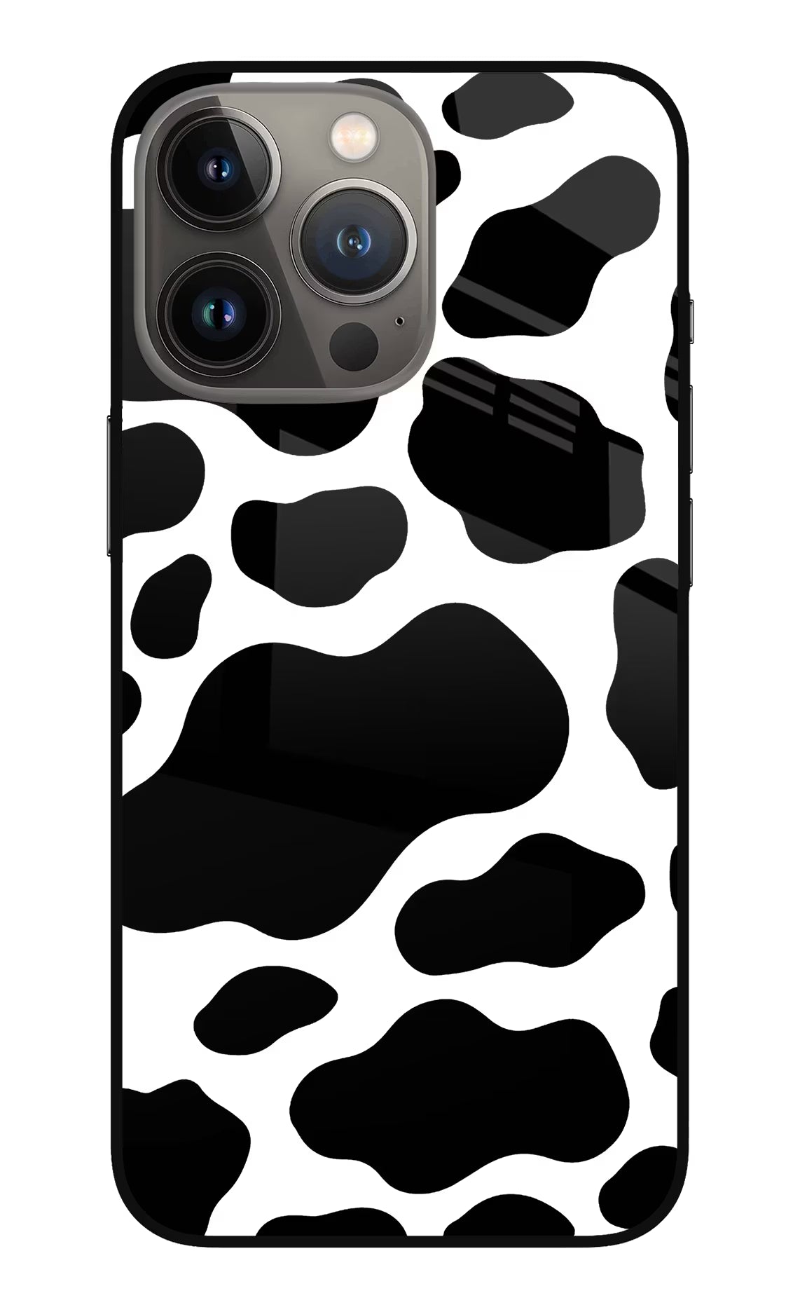 Cow Spots iPhone 13 Pro Glass Case Back Cover by Casekaro