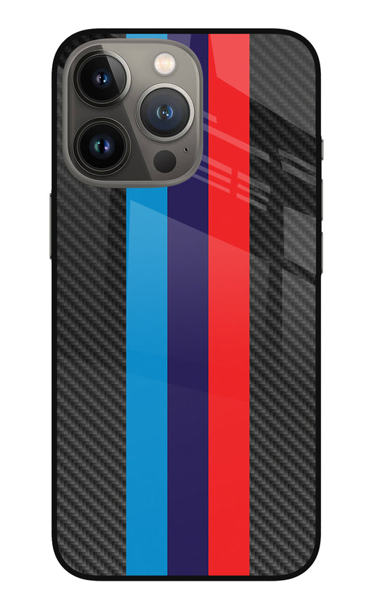 BMW Stripes Pattern iPhone 13 Pro Glass Case