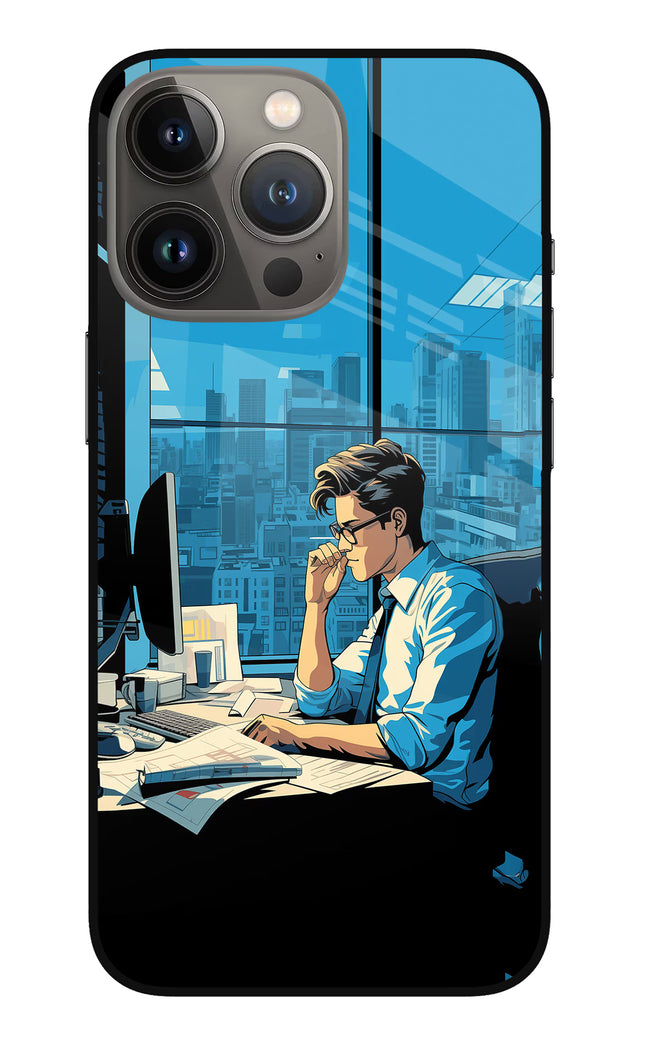 Focused Hustler (AI Generated) iPhone 13 Pro Glass Case