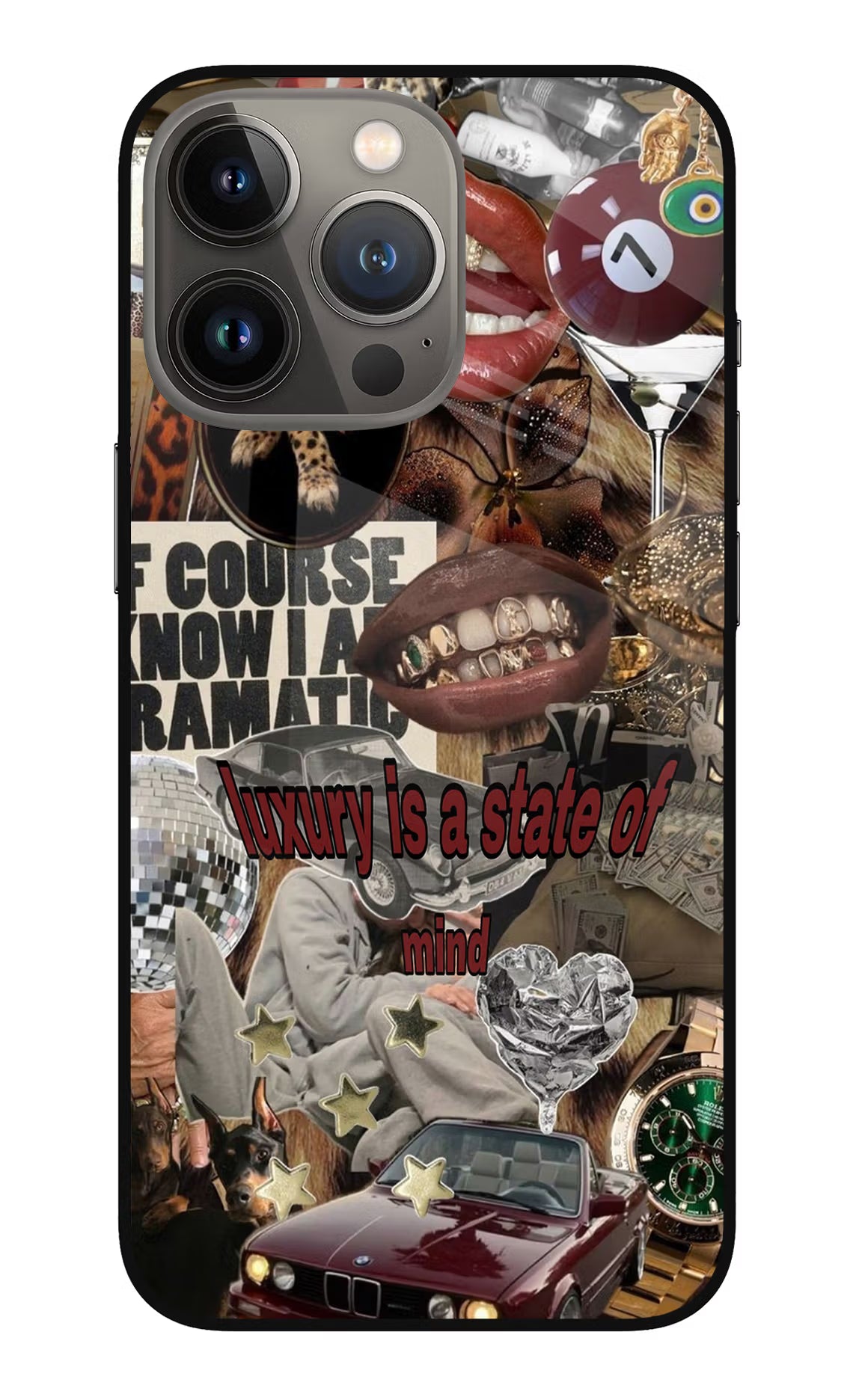 Luxury iPhone 13 Pro Glass Case Back Cover by Casekaro