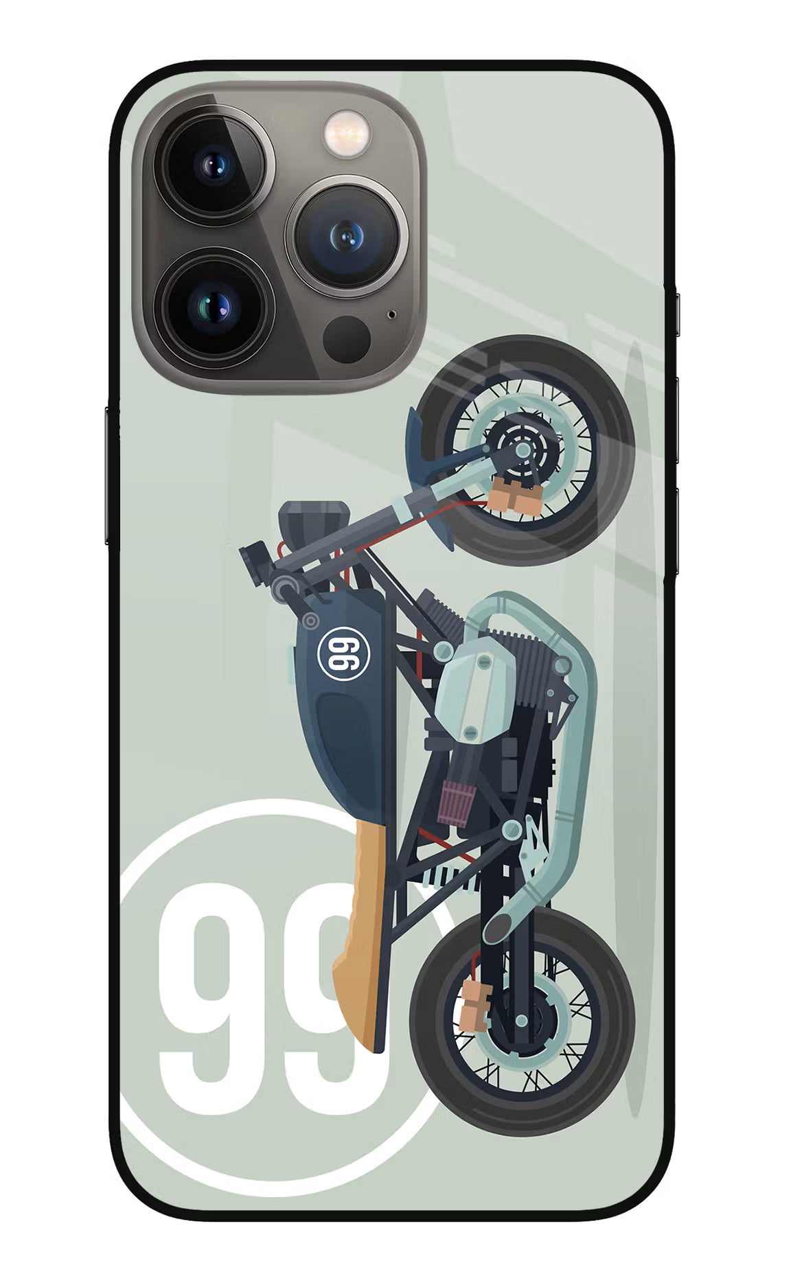 Classic Cafe Racer 99 iPhone 13 Pro Glass Case