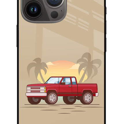 Desert Classic Drive iPhone 13 Pro Glass Case Back Cover by Casekaro