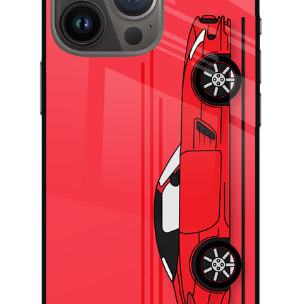 Red Velocity iPhone 13 Pro Glass Case