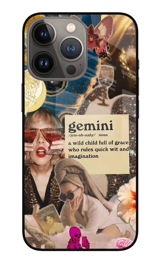 Gemini Zodiac iPhone 13 Pro Glass Case