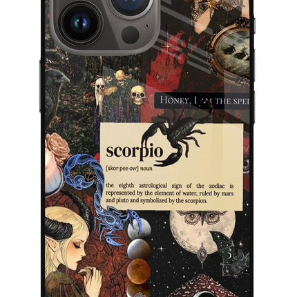 Scorpio Zodiac iPhone 13 Pro Glass Case Back Cover by Casekaro