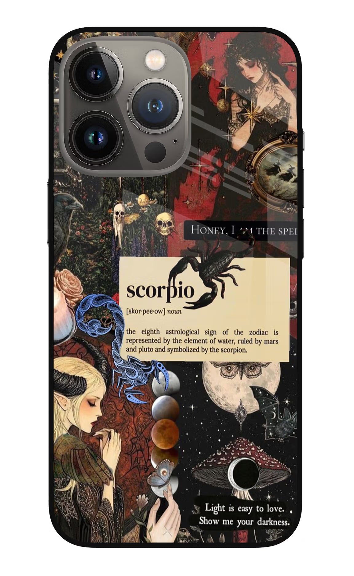 Scorpio Zodiac iPhone 13 Pro Glass Case Back Cover by Casekaro