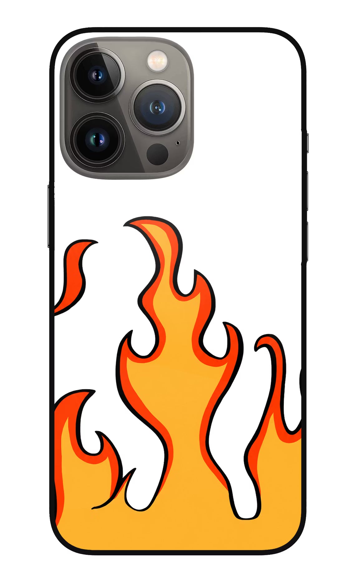 Fired Up – White iPhone 13 Pro Glass Case
