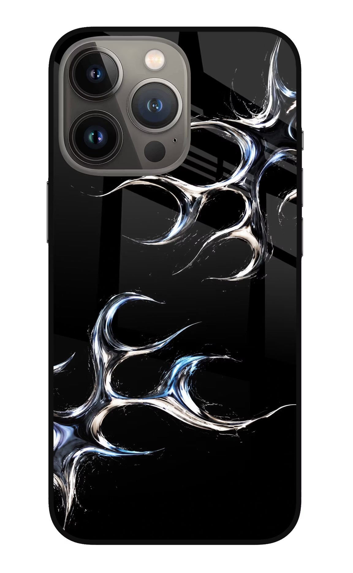 Chrome Tribal iPhone 13 Pro Glass Case