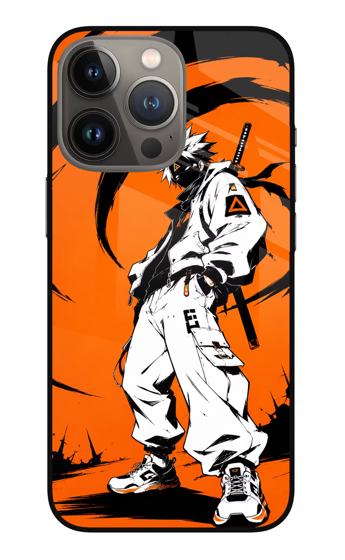 Street Samurai  iPhone 13 Pro Glass Case Back Cover by Casekaro
