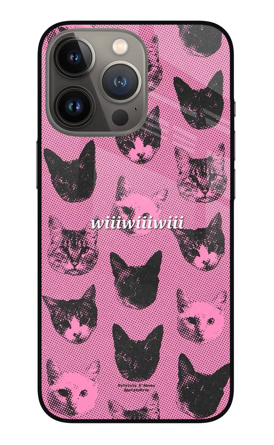 Pink Cats iPhone 13 Pro Glass Case