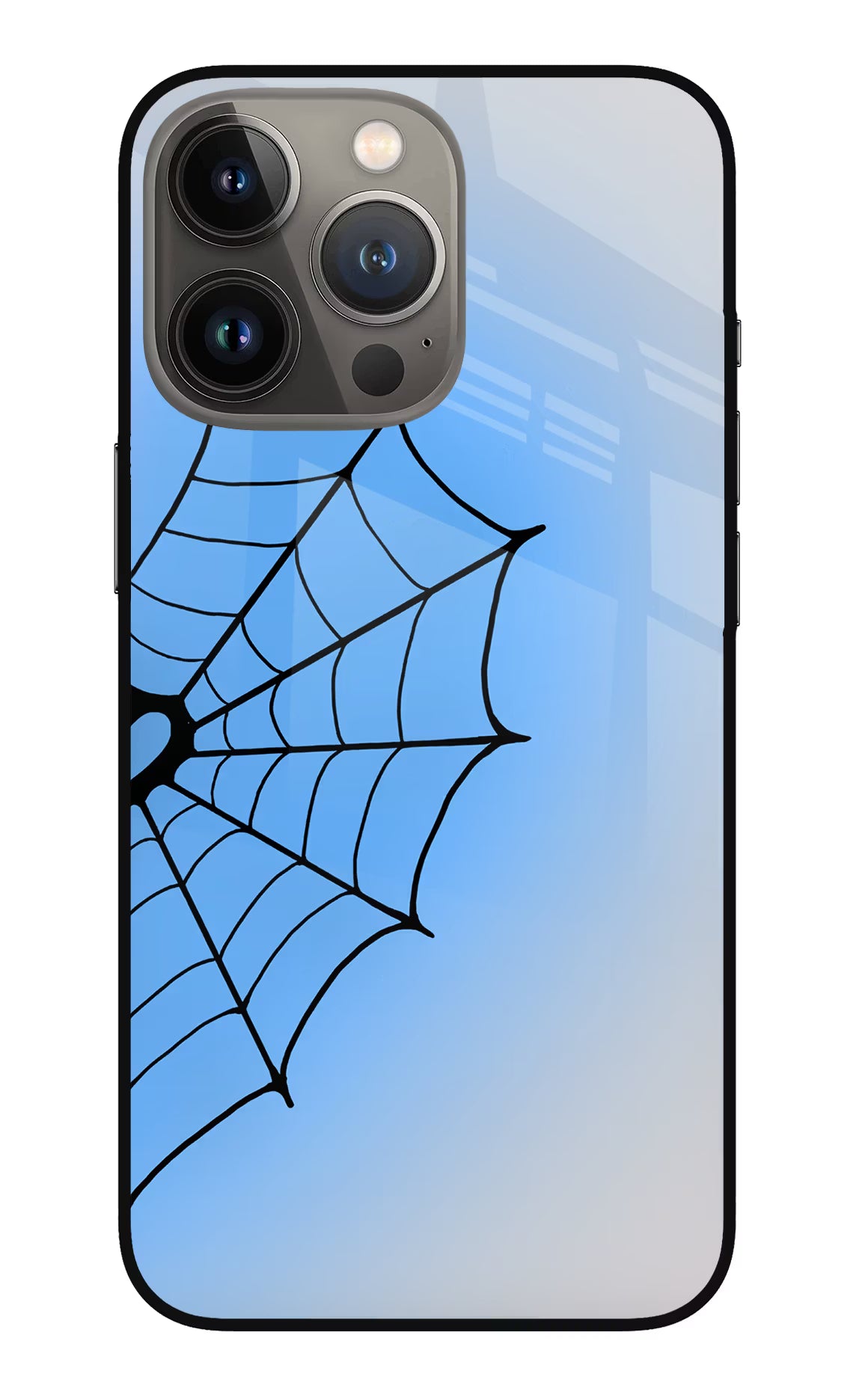 Blue Web iPhone 13 Pro Glass Case