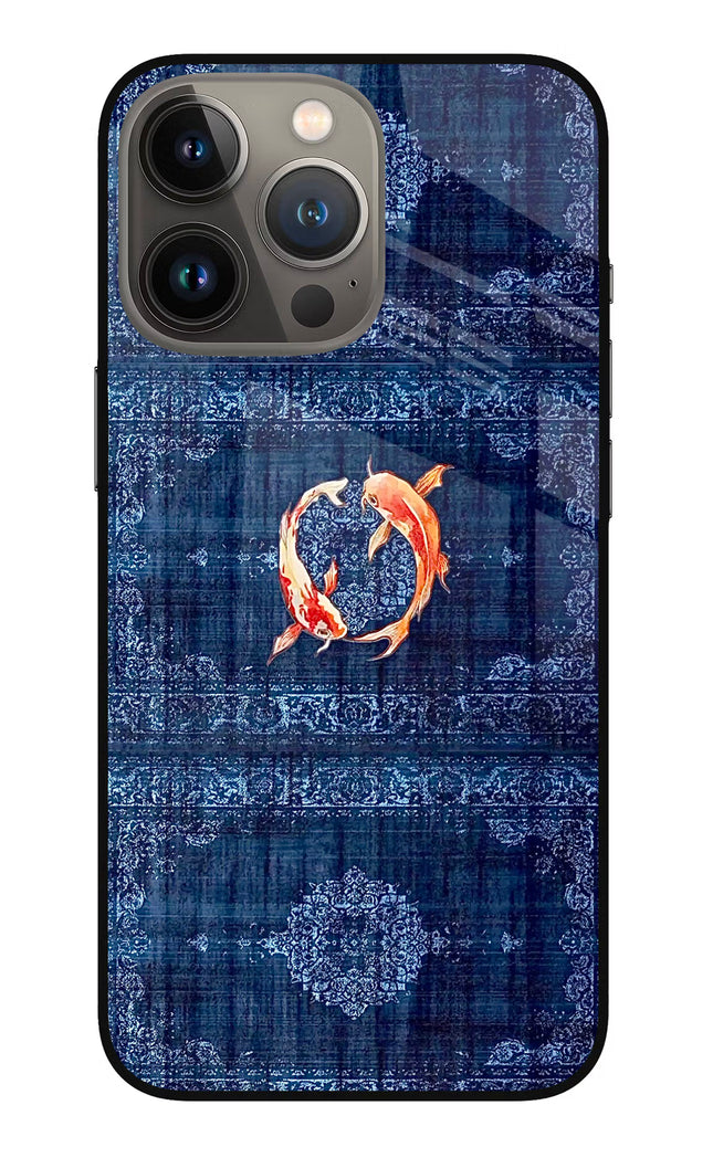 Koi Blue iPhone 13 Pro Glass Case