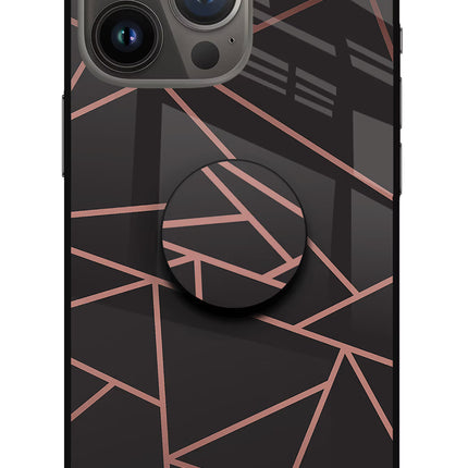 Geometric Pattern iPhone 13 Pro Glass Case