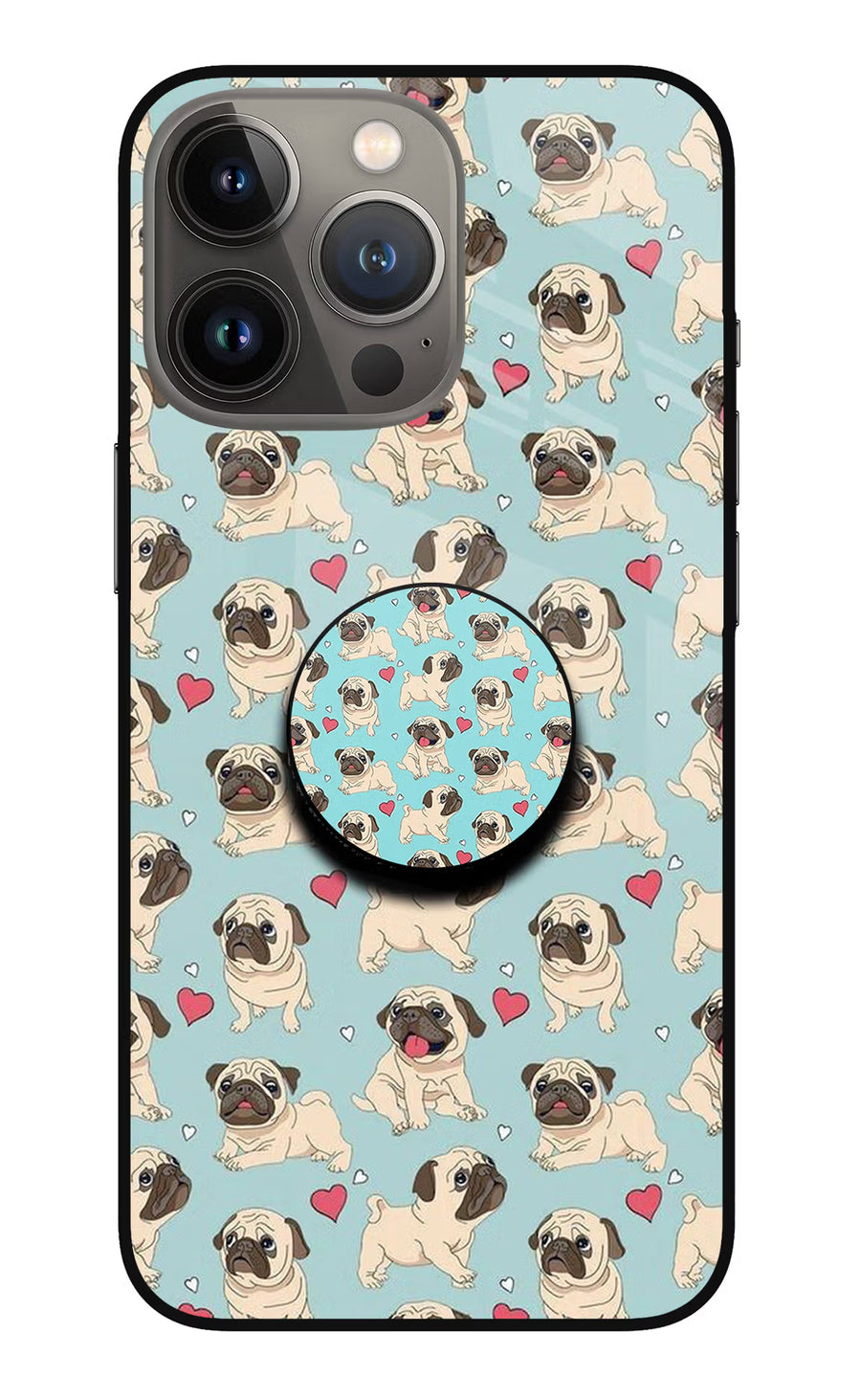 Pug Dog iPhone 13 Pro Pop Case, Metal case