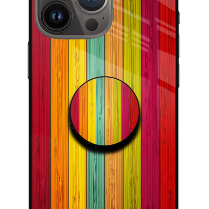 Multicolor Wooden iPhone 13 Pro Pop Case by Casekaro