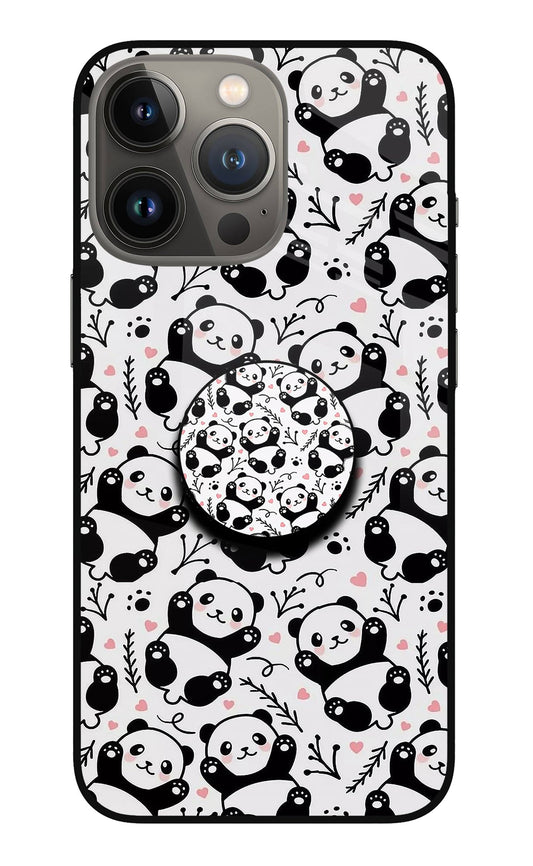 Cute Panda iPhone 13 Pro Glass Case