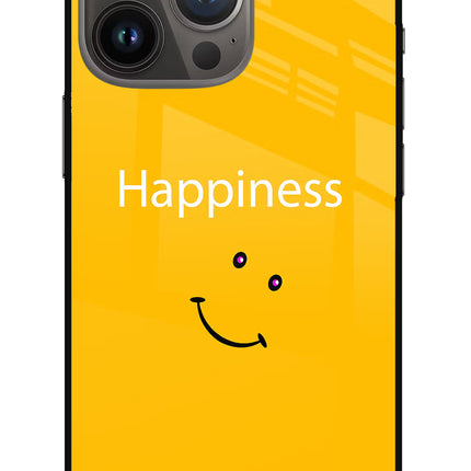 Happiness With Smiley iPhone 13 Pro Max Glass Case