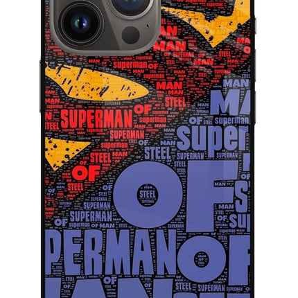 Superman iPhone 13 Pro Max Glass Case Back Cover by Casekaro