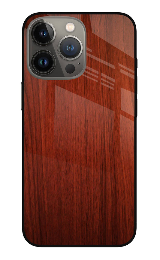 Wooden Plain Pattern iPhone 13 Pro Max Glass Case