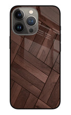 Wooden Texture Design iPhone 13 Pro Max Glass Case
