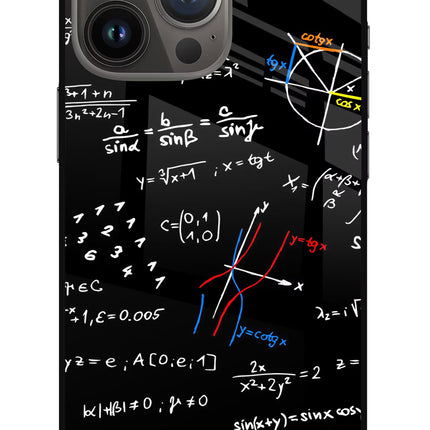 Mathematics Formula iPhone 13 Pro Max Glass Case