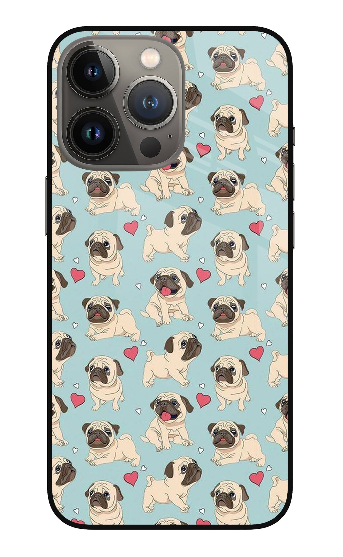Pug Dog iPhone 13 Pro Max Glass Case