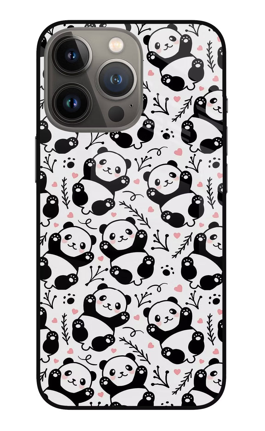 Cute Panda iPhone 13 Pro Max Back Cover, Metal case