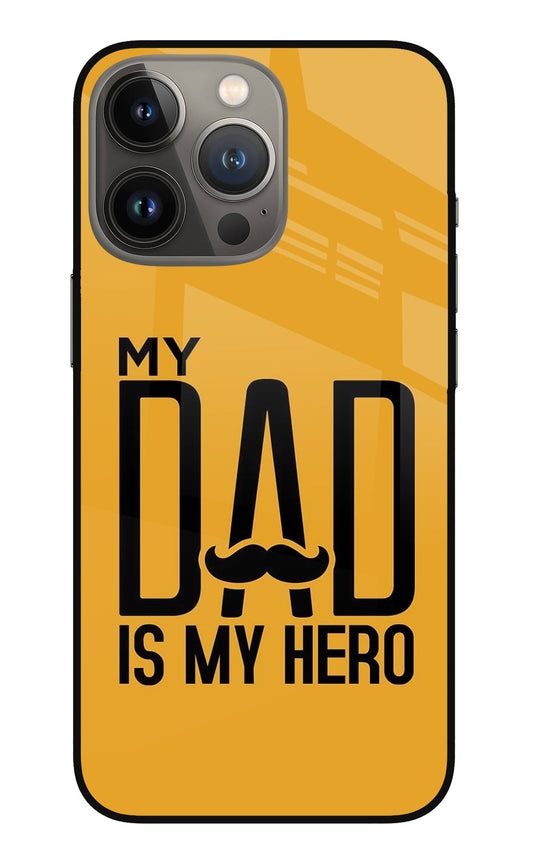 My Dad Is My Hero iPhone 13 Pro Max Glass Case