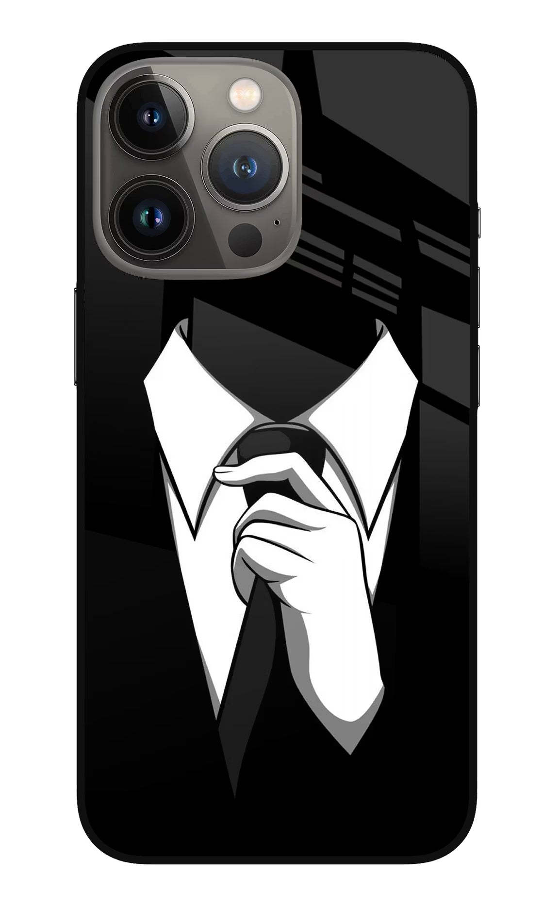 Black Tie iPhone 13 Pro Max Glass Case